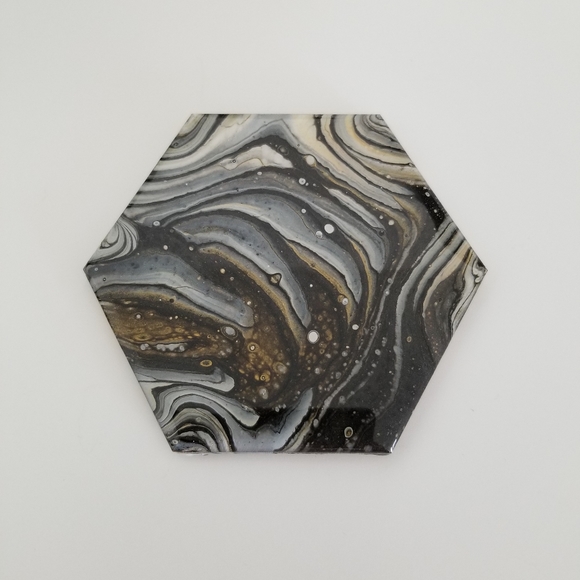 Wood and Resin Coaster Set - Picture 3 of 5